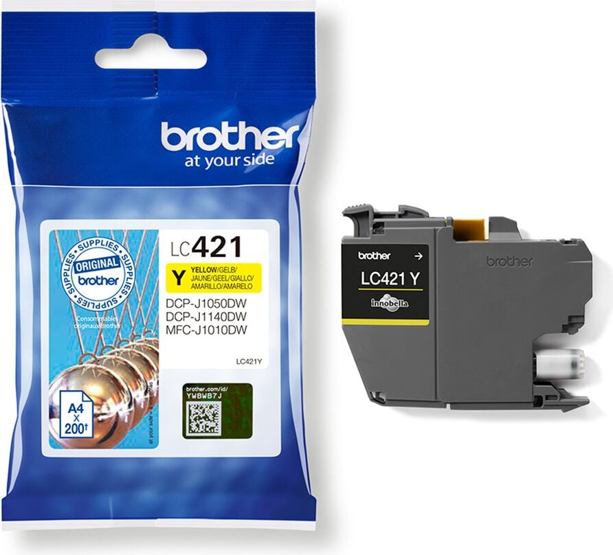 Brother Tintenpatrone LC-421Y, yellow, 200 Seiten