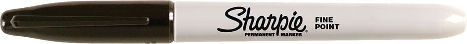Permanentmarker Sharpie Fine, ca. 0,9mm, Rundspitze, schwarz, schwarz