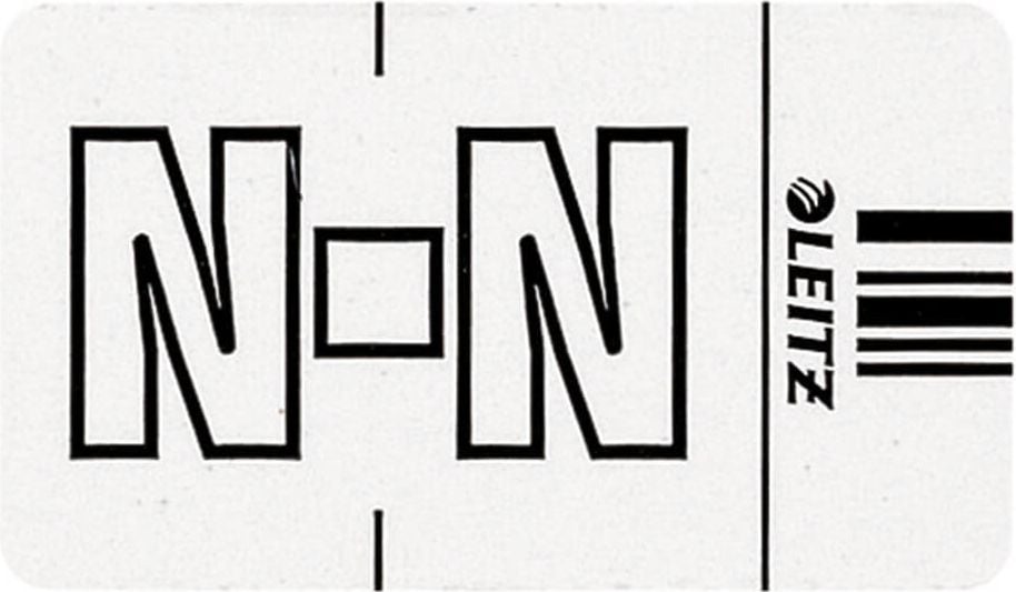 Buchstabensignale Leitz Orgacolor 6623-10, N, weiß, auf Rolle, Pack 250 Stück