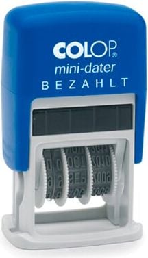 Datumstempel Colop Mini-Dater S160/L2, Datum-/Textstempel: BEZAHLT und Datum, 4mm