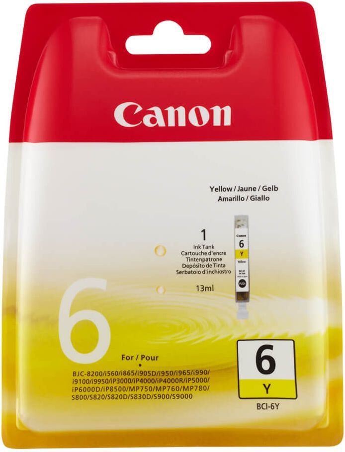 Canon Tintenpatrone BCI-6Y, yellow, (4708A002)