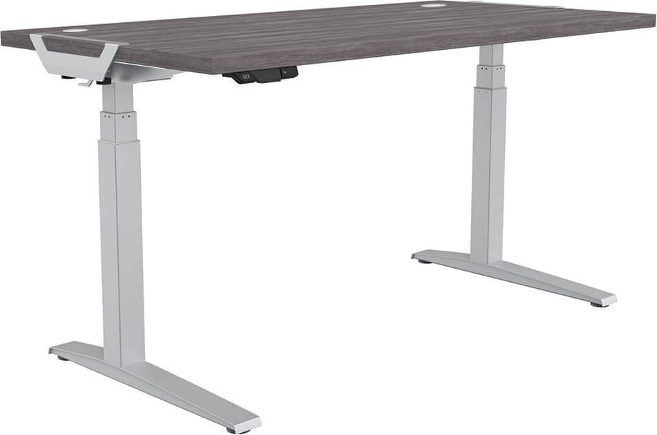 Hubschreibtisch Fellowes Levado 180 cm, 180x80cm (BxT), 64-126cm Höhe, rechteckig,
C-Fuß silber, walnuss