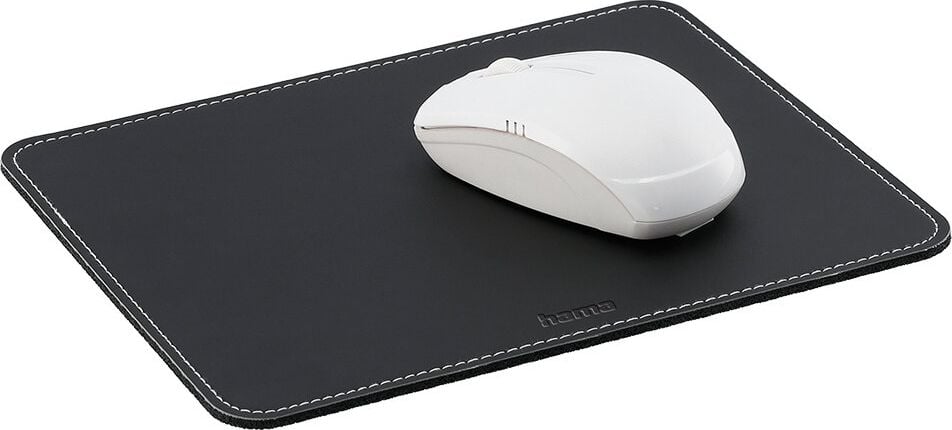 Mauspad Hama 00126856/00126857, 22x18cm, Lederoptik, weiß