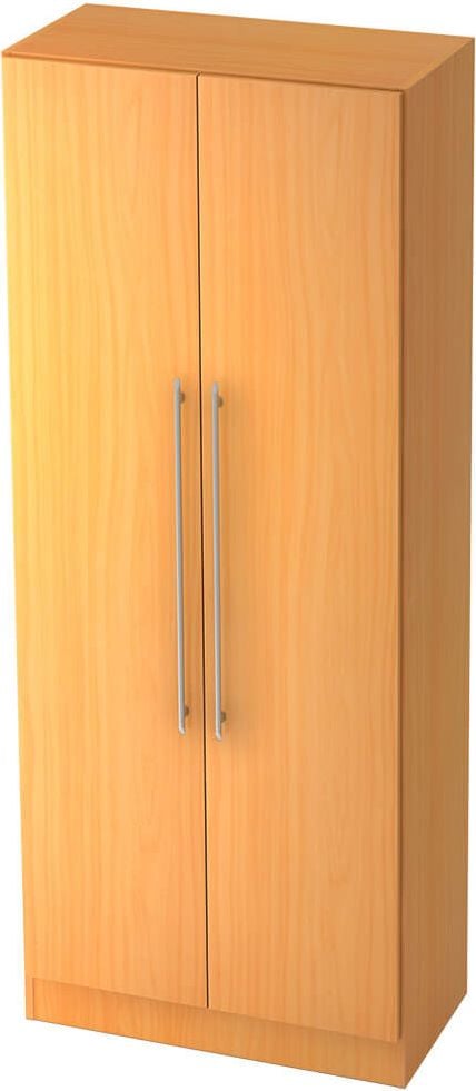 Aktenschrank Hammerbacher Solid 7100, 80x200,4x42cm (BxHxT), 2 Flügeltüren,
Relinggriff, buche
