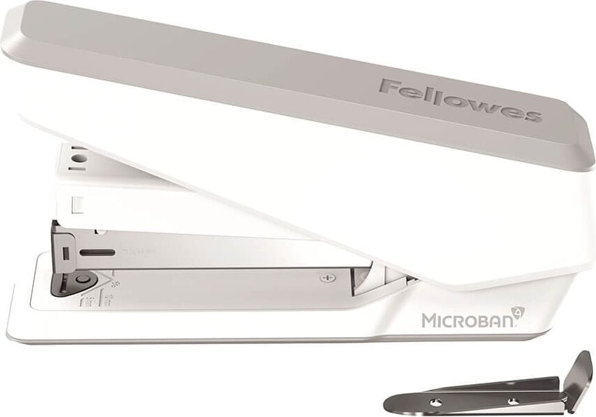 Heftgerät Fellowes EasyPress LX850 5011801/5013001, bis 25 Blatt Heftleistung, für 24/6, 26/6 Klammern, antibakterieller Schutz, weiß