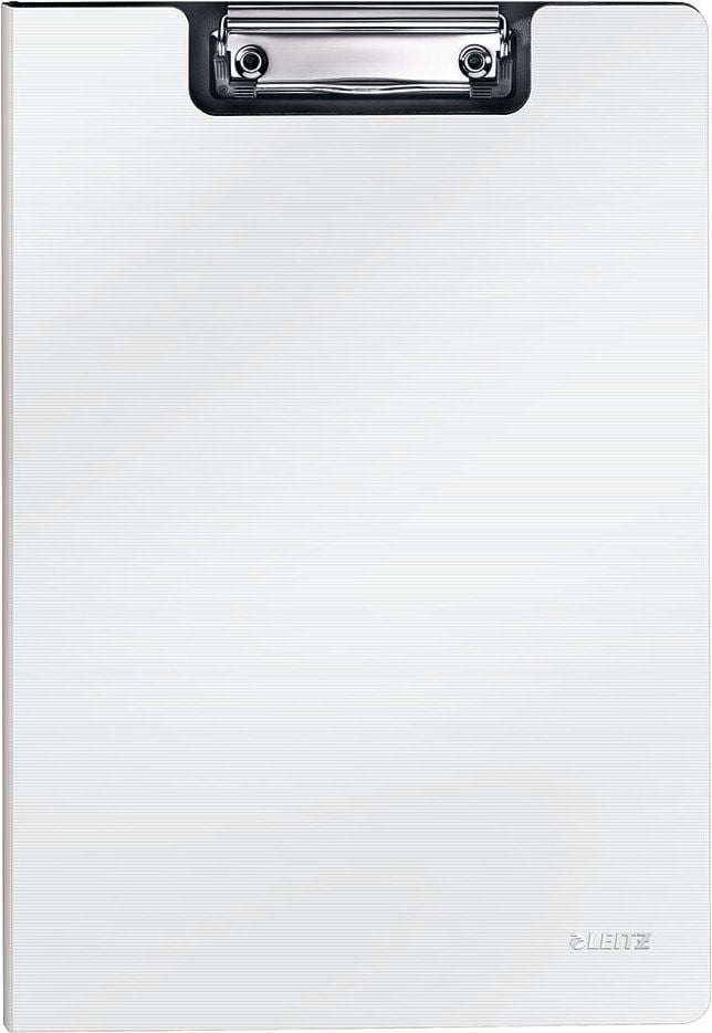 Klemmmappen Leitz Solid A4 3962, Metallklemme kurze Seite, Polyfoam, weiß