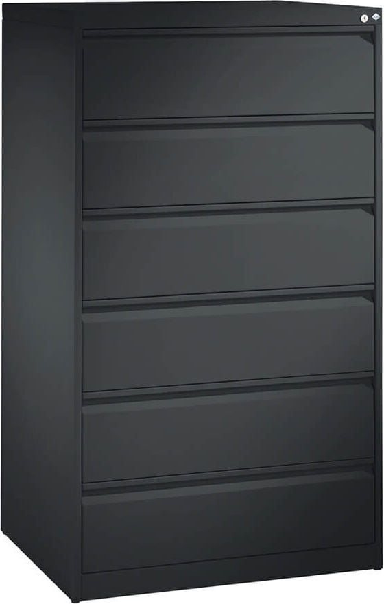 Karteischrank CP C 2000 Acurado 12936-323, 78,7x135,7x59cm (BxHxT), 6 Schübe, 3-bahnig,
für DIN A5 quer, Griffleiste, anthrazit