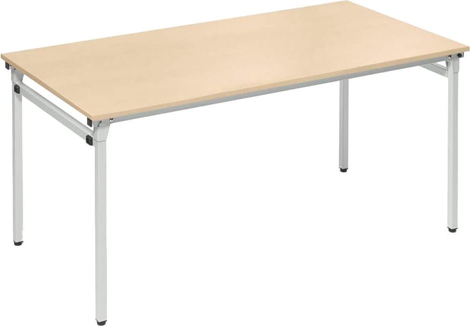 Klapptisch Deskin MODUL 4-Fuß 28413, 160 x 80 cm (B x T), rechteckig,
4-Fuß-Stahlrohrgestell alusilber, ahorn