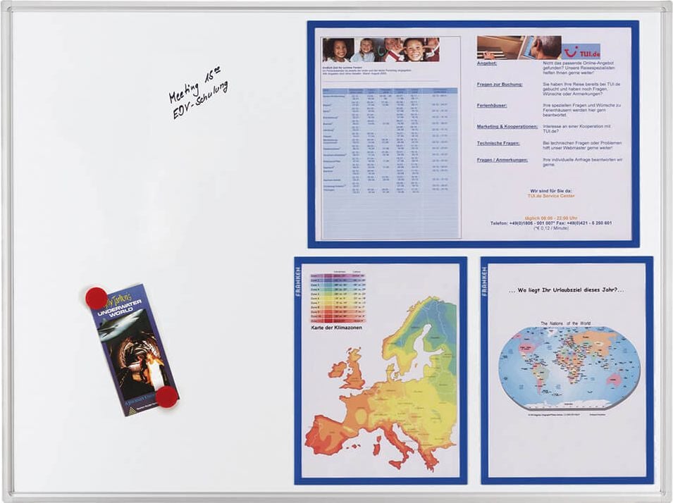 Whiteboard Franken ECO SC4104, 100x200cm, lackiert, Ablageleiste
