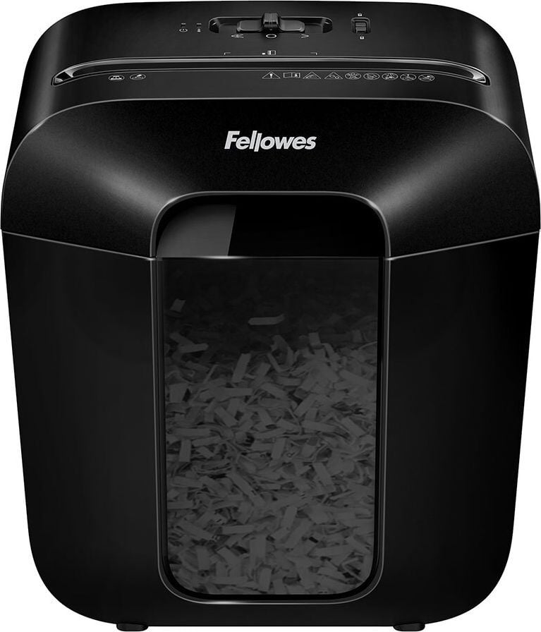 Aktenvernichter Fellowes Powershred LX25 4170501/100109815, 4x37mm Partikelschnitt, ca. 6 Blatt, 11,5 Liter Behälter, schwarz
