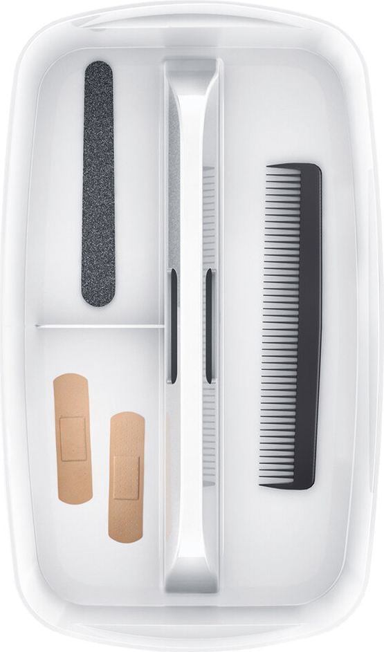 Aufbewahrungseinsatz Leitz MyBox klein 5323, 307x56x181mm, mit Einsatz und Griff, weiß, weiß