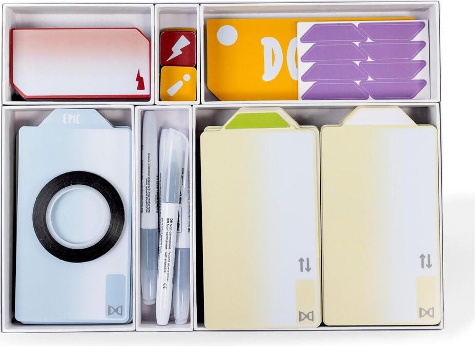Starterset Magnetoplan Sprintbox, für Teams bis zu 6 Personen,
wiederverwendbar, beschreibbar, magnetisch