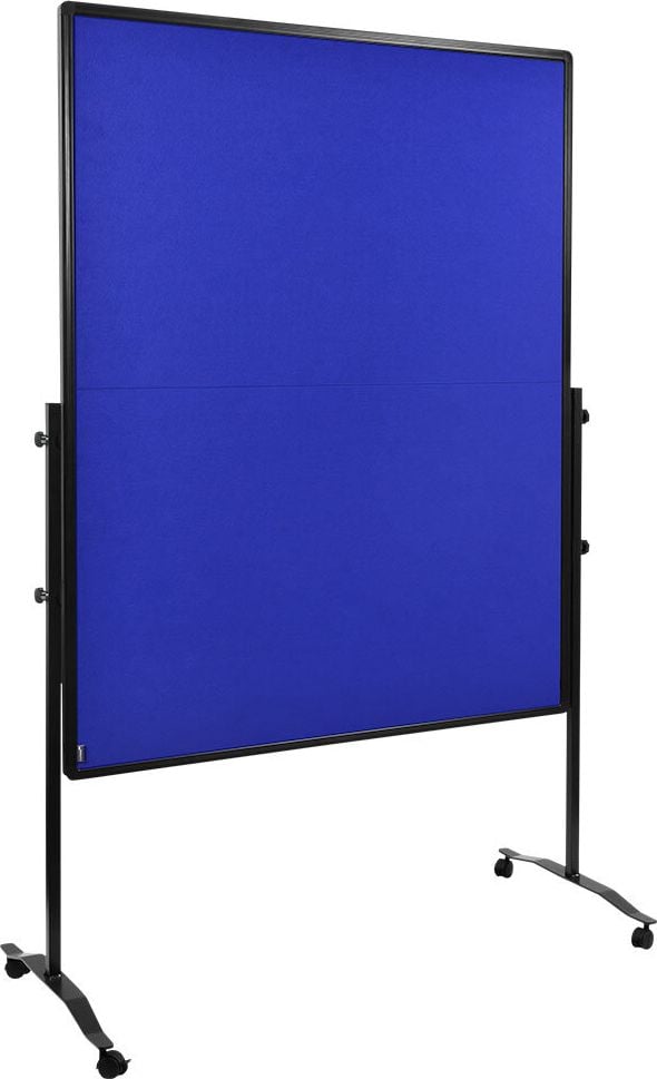 Moderationstafeln Legamaster Premium Plus mobil klappbar, Tafel: 150x120cm (HxB), klappbar, pinnbarer
Filz farbig, höhenverstellbar, Standfuß mit
Rollen, Flipchart-Haken, blau
