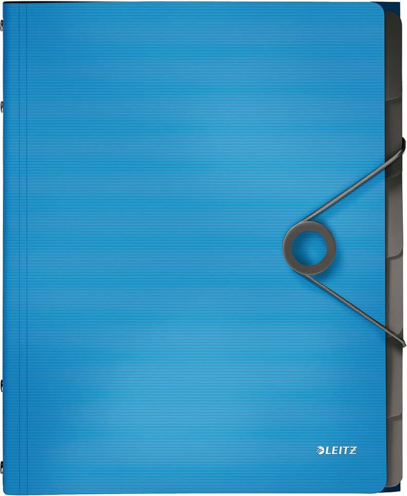 Ordnungsmappen Leitz Solid 4569, A4, 6 Fächer, PP, Pack 4 Stück, hellblau