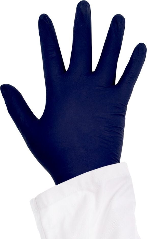 Einweg-Handschuhe Detectamet, Nitril, Latex- und puderfrei, unsteril,
detektierbar, blau, Pack 100 Stück, Größe M