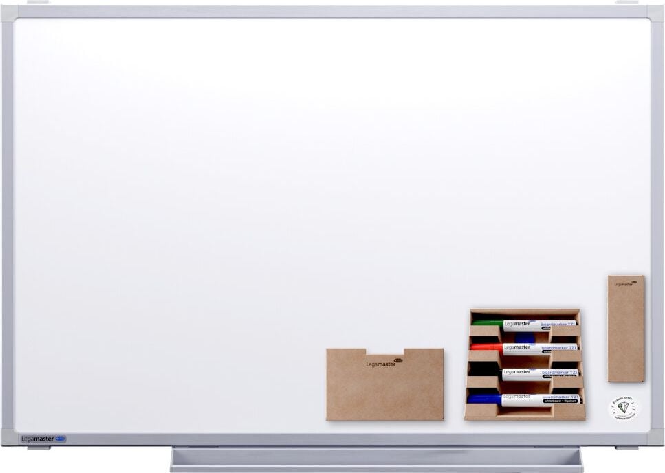 Whiteboard Legamaster Professional 7-100043, 60x90cm, emailliert, trocken abwischbar, Wandaufhängung, inkl. Zubehör, FSC, EU Ecolabel