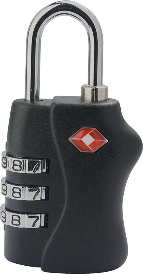 Vorhängeschloss pavo Kombinationsschloss TSA 8046720, 34mm, 3-stelliges Zahlenkombinationsschloss,
Plastik, für Gepäck