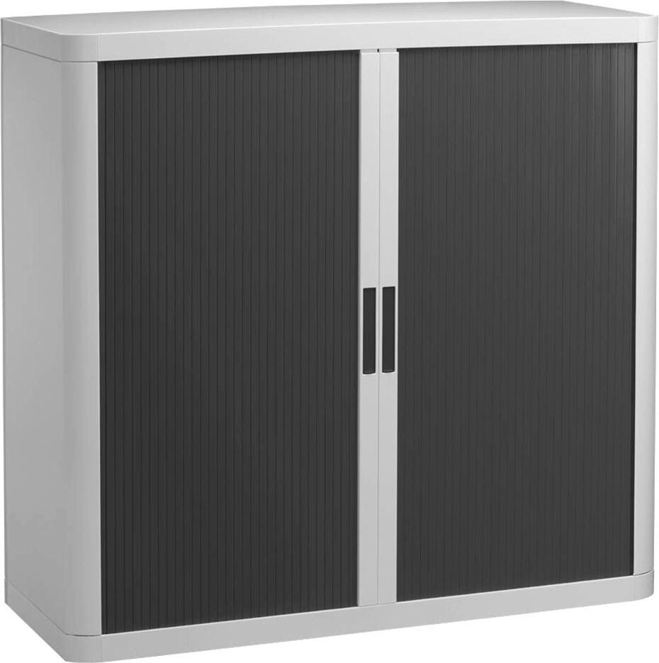 Aktenschrank easyOffice by Paperflow, 110x104x41,5cm (BxHxT), 2 Rollläden, 2
Fachböden, Korpus weiß/Rollläden farbig, anthrazit