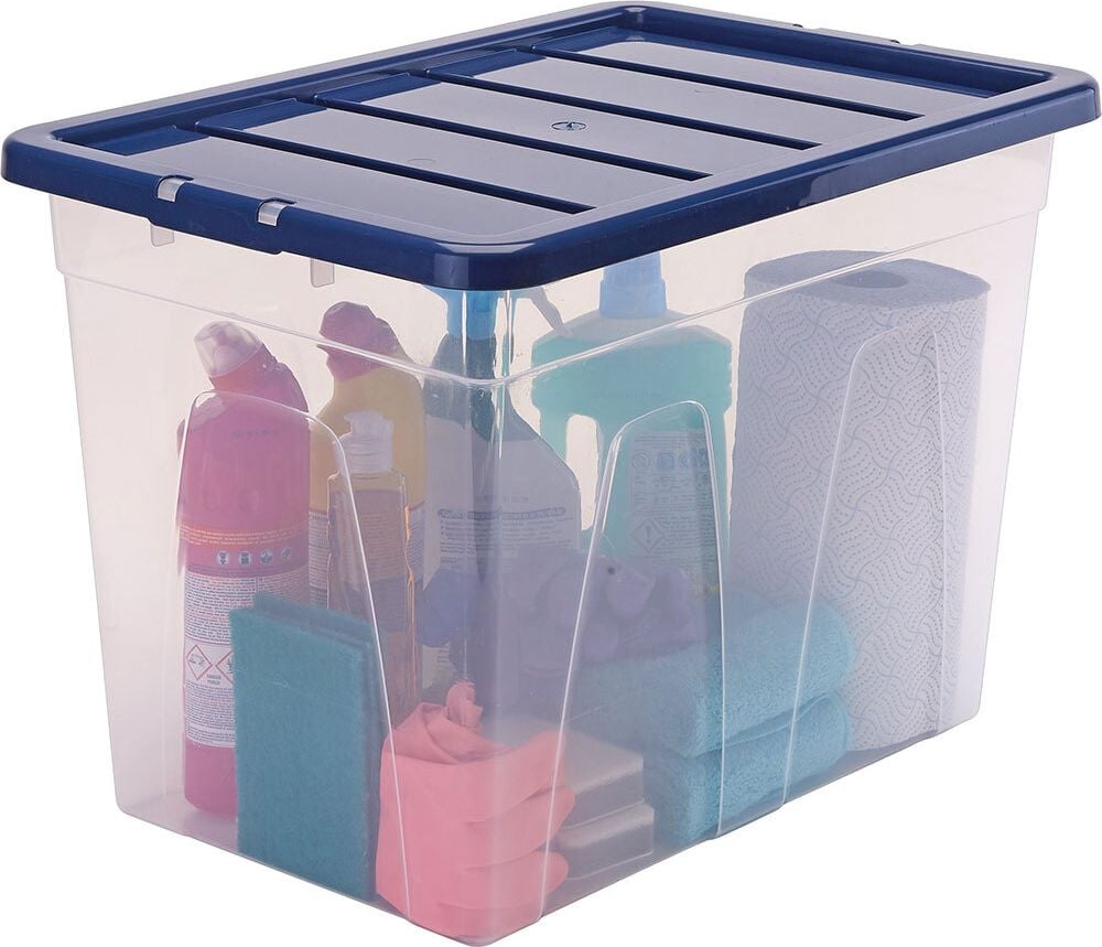 Aufbewahrungsboxen Bankers Box Plastic Storage 100135773, 64 Liter, 100% BPA-freiem Polypropylen, mit
Deckel, transparent