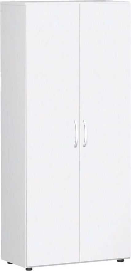 Aktenschrank Geramöbel Flex S-385100, 80x180,8x42cm (BxHxT), 2 Flügeltüren, 4
Fachböden, 5 Ordnerhöhen, Bogengriff,
abschließbar, weiß