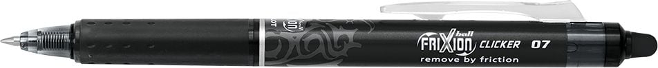 Tintenroller Pilot FriXion Ball Greenpack Clicker, ca. 0,4mm, radierbar, Pack 12 Tintenroller + 12 Minen, schwarz