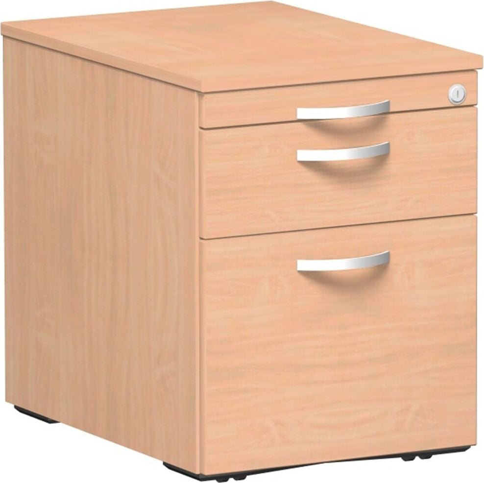 Rollcontainer Geramöbel Venedig S-530152, 43,8x60x56,6cm (BxTxH), 2
Schübe, Bogengriff, buche