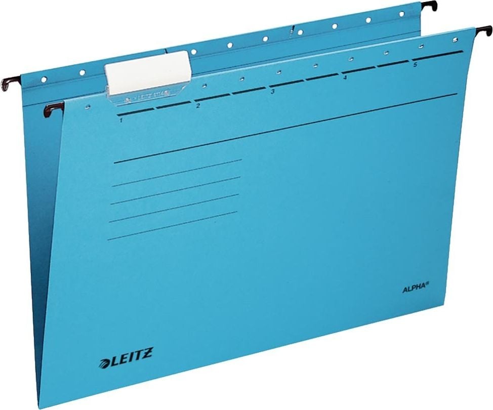 Hängemappe Leitz 1985, seitlich offen, Pendareckarton 275 g/m², blau