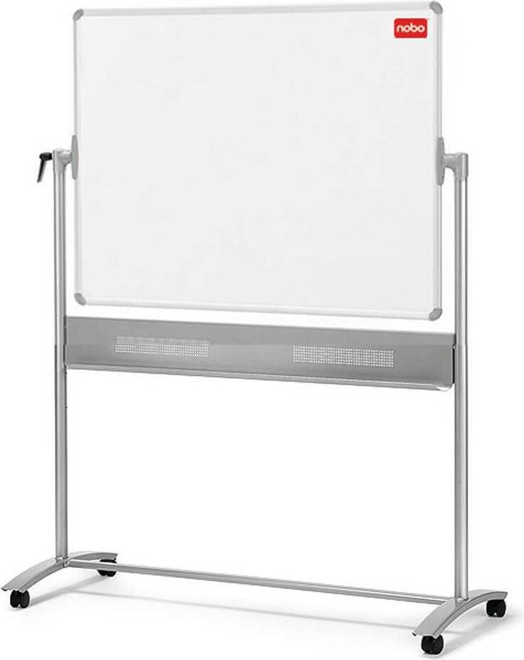 Whiteboard Nobo Classic Stahl 1901031, 120x150cm, lackiert, trocken abwischbar,
Ablageschale, Stativ-Drehtafel