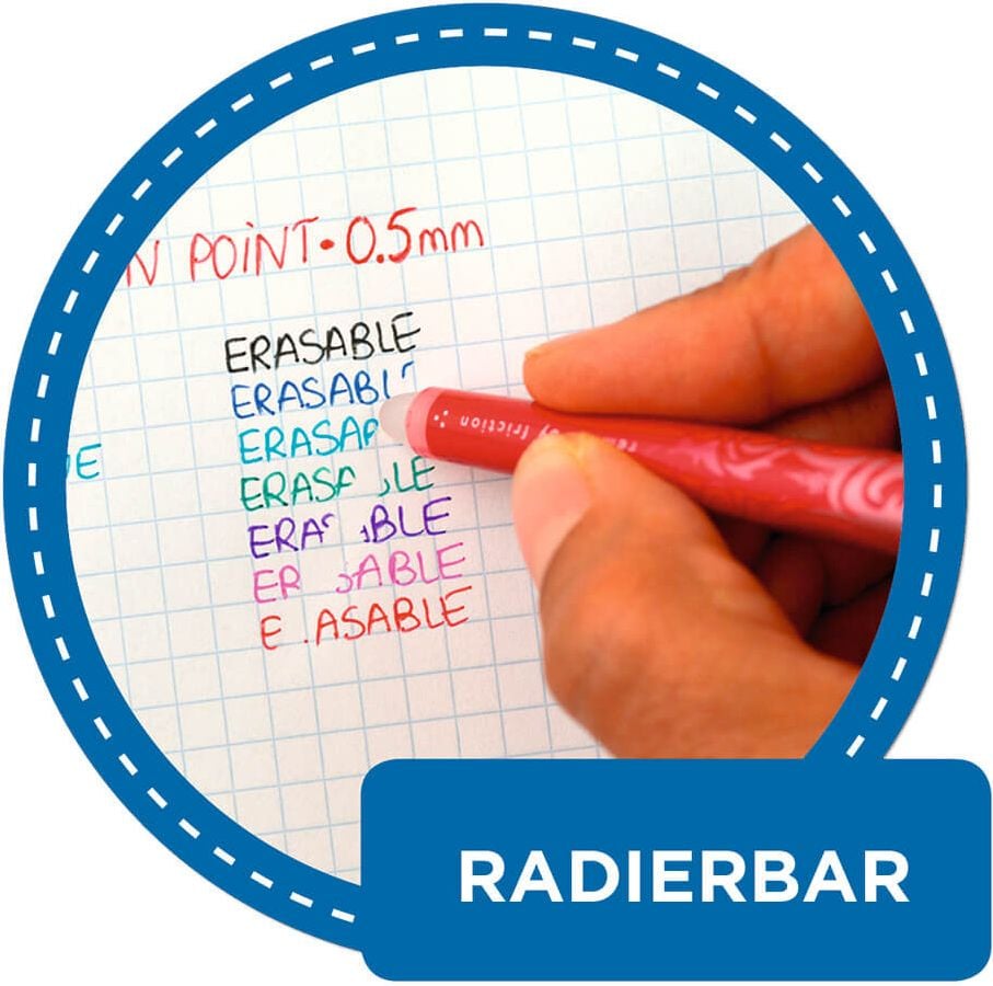 Tintenroller Pilot FriXion Point BL-FRP5 2264, 0,3mm, radierbar, Gehäusefarbe=Schreibfarbe, rot