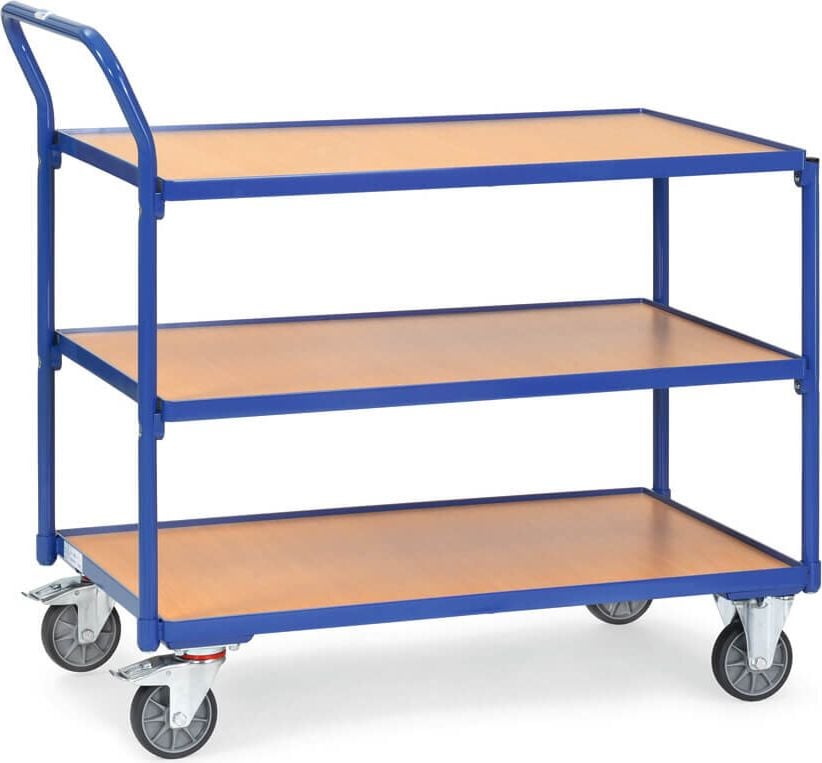 Transportwagen fetra Tischwagen 2752, 100x60cm Ladefläche, 3 Böden, bis 300kg