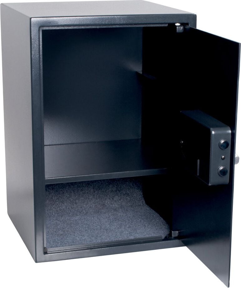 Tresor pavo Größe XL 8012176, 60x41x39cm, 28,5kg, Elektronik-Zahlenschloss, 2 Notschlüssel, 80 Liter Volumen, dunkelgrau