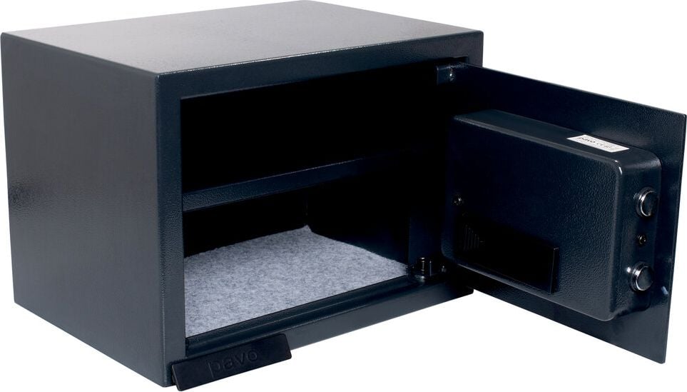 Tresor pavo Größe M 8037483, 35x25x25cmcm, 9,16kg, Elektronik-Zahlenschloss, 2 Notschlüssel, 15,7 Liter Volumen, dunkelgrau