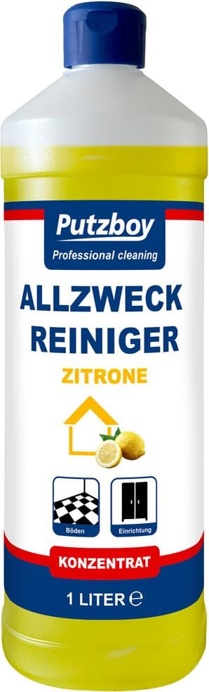 Allzweckreiniger Putzboy Zitrone 14 006 01, Flasche, 1 Liter, Zitronenduft, Konzentrat