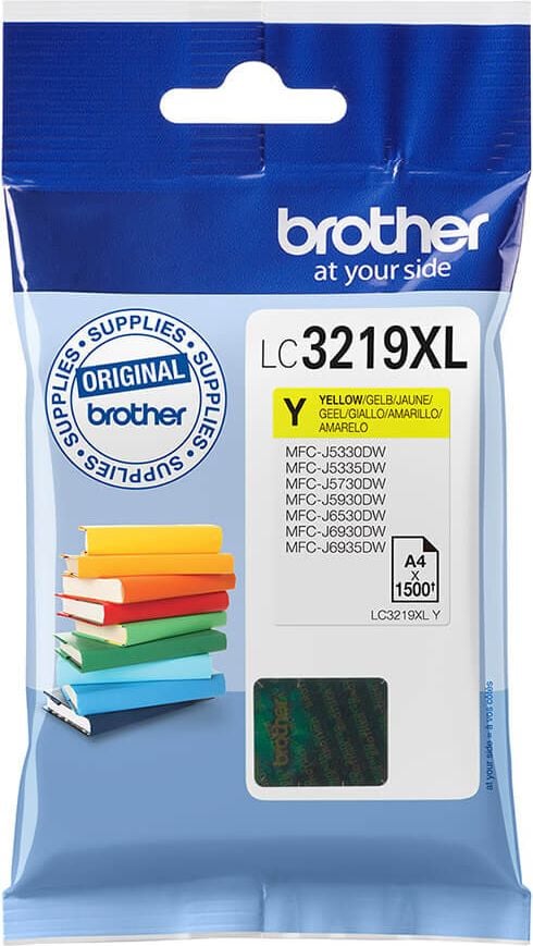 Brother Tintenpatrone LC-3219XLY, yellow, 1.500 Seiten