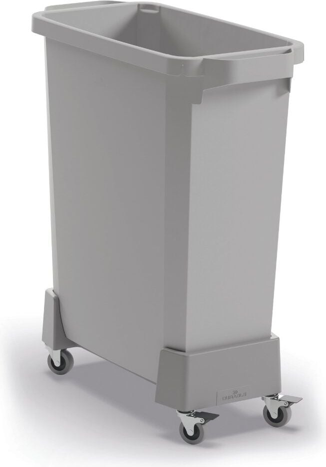 Abfallfahrwagen Durable 60LrPP, 4 Lenkrollen, rechteckig, belastbar bis 80kg