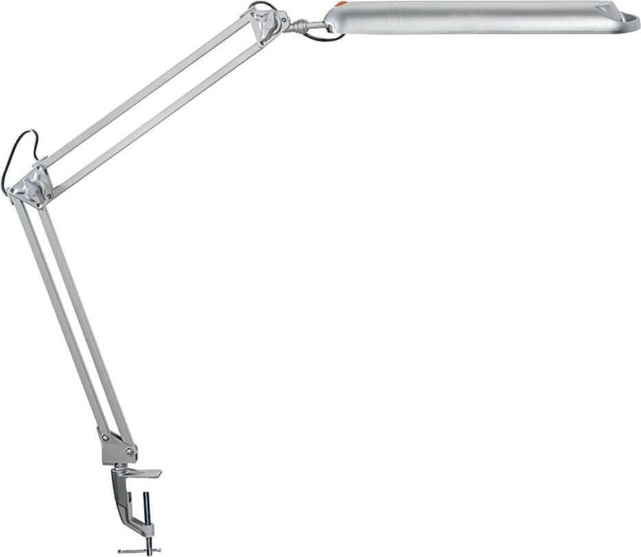 LED-Schreibtischleuchte MAULatlantic 8203595, 9W, 21 LED (tageslichtweiß), Klemmfuß, silber