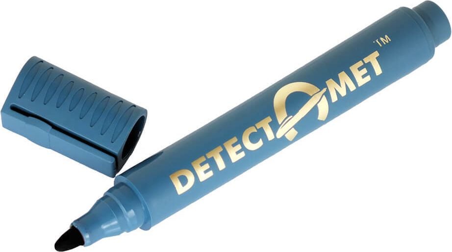 Permanentmarker Detectamet, detektierbar, Schaftfarbe blau, Rundspitze, schwarz