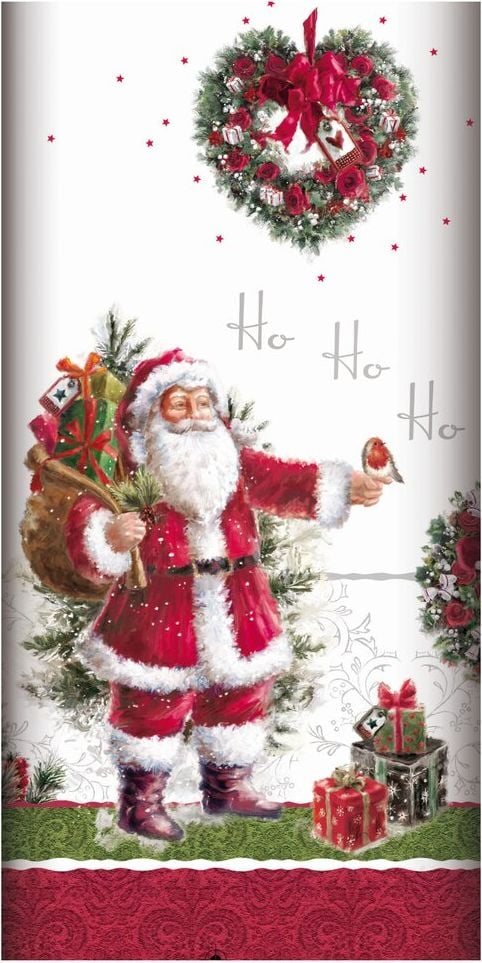 Tischdecke Papstar HoHoHo, 180x120cm Rolle, Airlaid