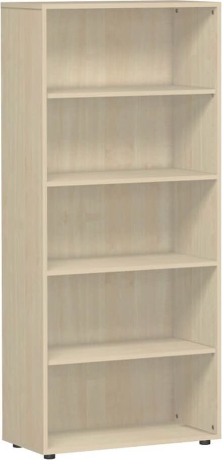 Aktenregal Geramöbel Flex S-385001, 80x180,8x40cm (BxHxT), 4 Fachböden, 5
Ordnerhöhen, ahorn