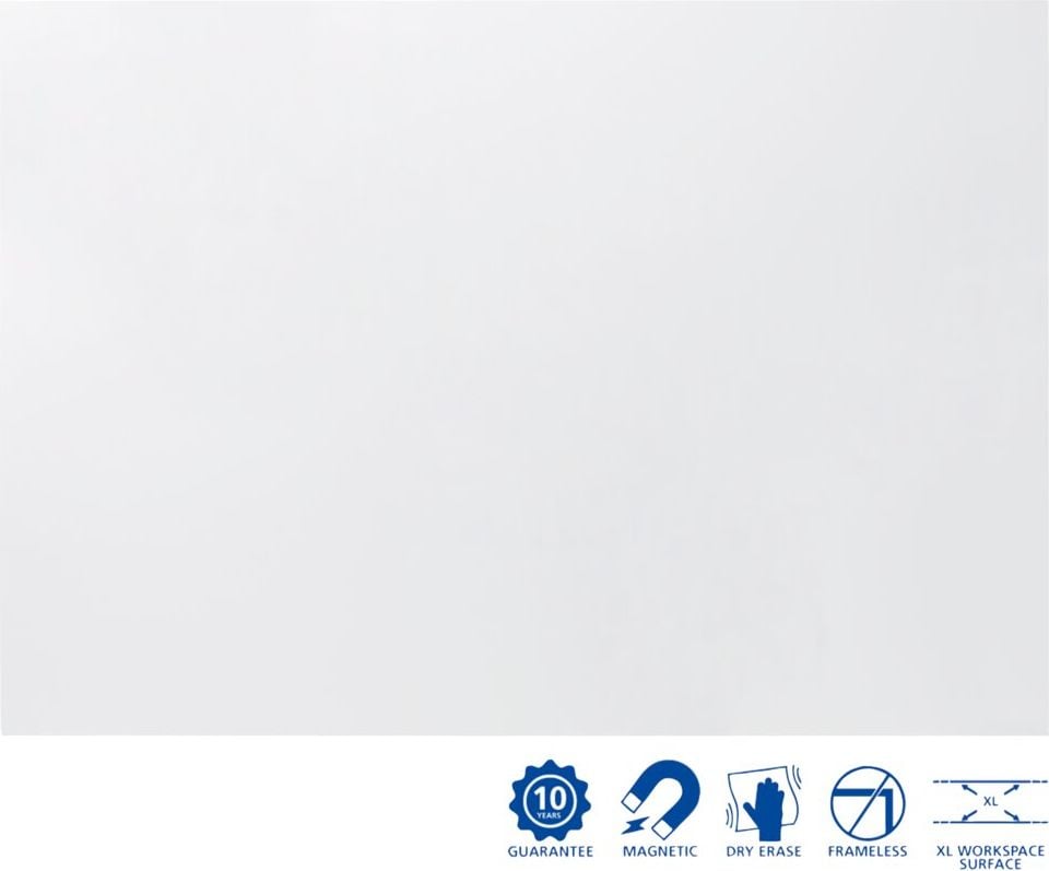 Whiteboard Legamaster BOARD-UP 7-106310, 75x100cm, lackiert, trocken abwischbar, rahmenlos, Wandaufhängung im Hoch- oder Querformat, FSC-zertifiziert