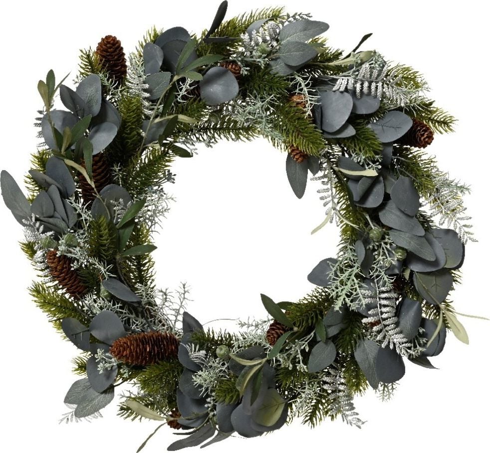 Weihnachtskranz EVERLANDS Modern, 40x8cm (DxH), PVC, für den Innenbereich,
grün/silber