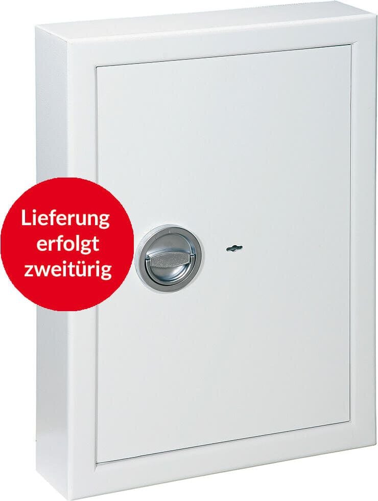 Schlüsseltresor Format ST 400 2-türig 001306-00000, für 400 Schlüssel, Sicherheitsstufe A nach
VDMA 24992, Stahlblech, hellgrau, hellgrau