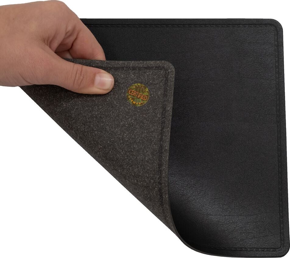 Mauspad Axopad Axonature 400, 240x195x2mm, recyceltes Leder, schwarz