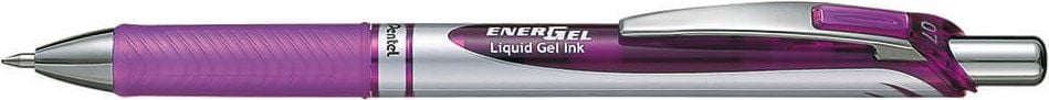 Gelschreiber Pentel EnerGel Xm BL77, 0,35mm, nachfüllbar, Druckmechanik, Metallclip, 54% Recycling-Anteil, violett