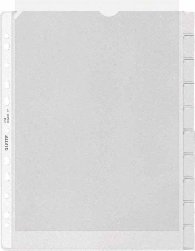 Prospekthüllen Leitz DIN A4 4754, PVC-Weichfolie 0,13mm,
Registertabs