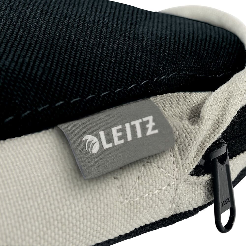 Sitzkissen Leitz Ergo Active Balancekissen 6540, aufblasbares Sitzkissen mit Stoffbezug, 55x368x364mm (BxHxT), belastbar bis zu 150 kg, hellgrau