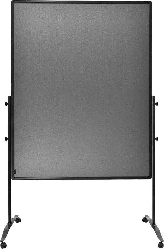 Moderationstafeln Legamaster Premium Plus mobil, Tafel: 150x120cm (HxB), einteilig, pinnbarer
Filz farbig, höhenverstellbar, Standfuß mit
Rollen, Flipchart-Haken, grau