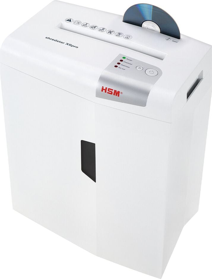 Aktenvernichter HSM shredstar X6pro 1046111, 2x15mm Partikelschnitt, ca. 6 Blatt, 20 Liter
Behälter