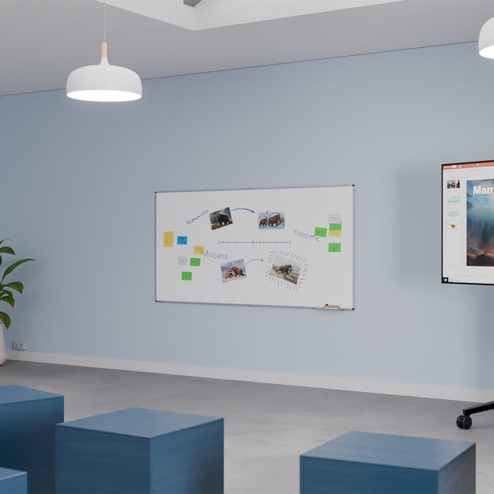 Whiteboard Legamaster UNITE PLUS 7-108243, 60x90cm, emailliert, trocken abwischbar, Aluminiumrahmen, Wandaufhängung, inkl. Zubehör, FSC, EU Ecolabel