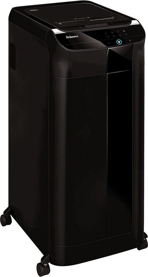 Aktenvernichter Fellowes AutoMax 600M 4657401, 2x12mm Mikropartikelschnitt, 600 Blatt, SmartLock-Sicherheitsverriegelung, 83 Liter Behälter